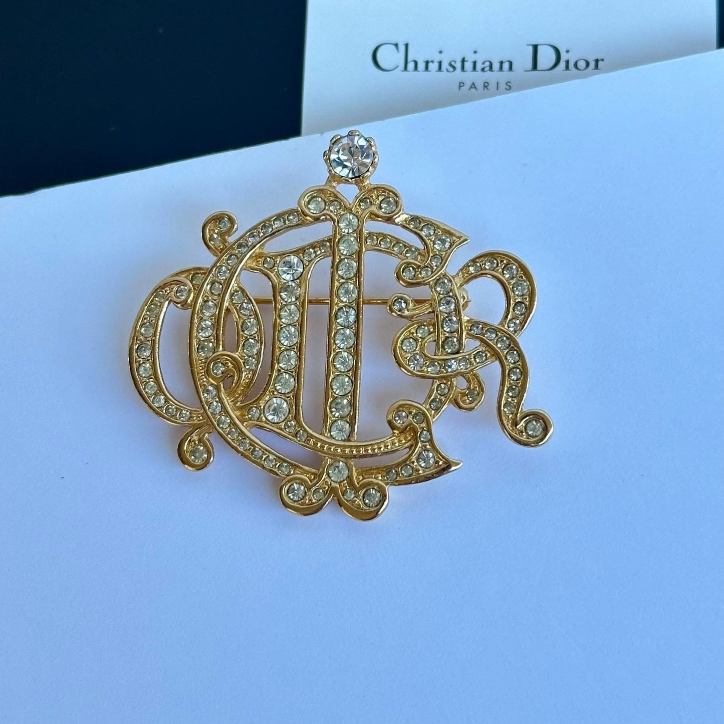 Christian Dior Vintage Gold-tone Brooch