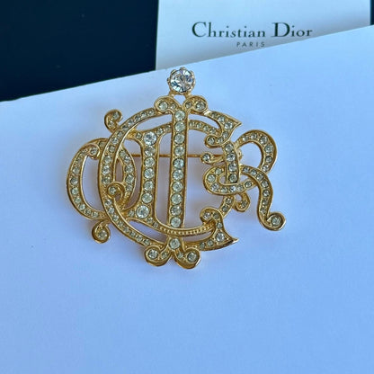 Christian Dior Vintage Gold-tone Brooch
