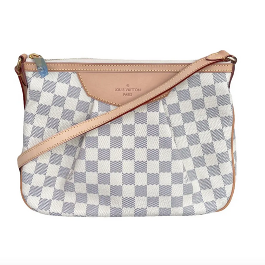 Louis Vuitton LV Siracusa PM Damier Azur Canvas Shoulder Bag