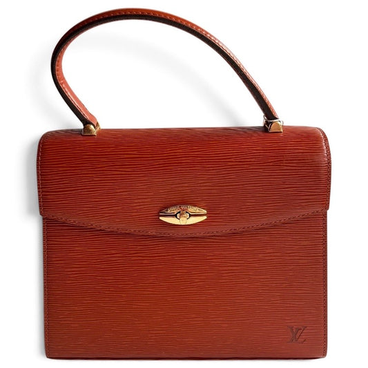Buy Louis Vuitton Vintage Malesherbes Brown Epi Top Handle Bag in Singapore