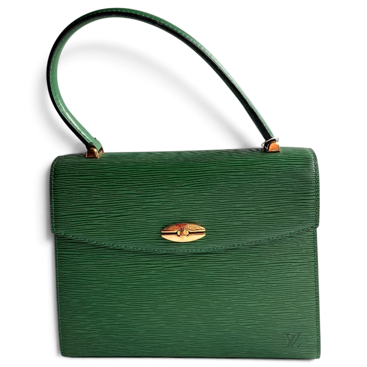 Buy Louis Vuitton Vintage Malesherbes Green Epi Top Handle Bag