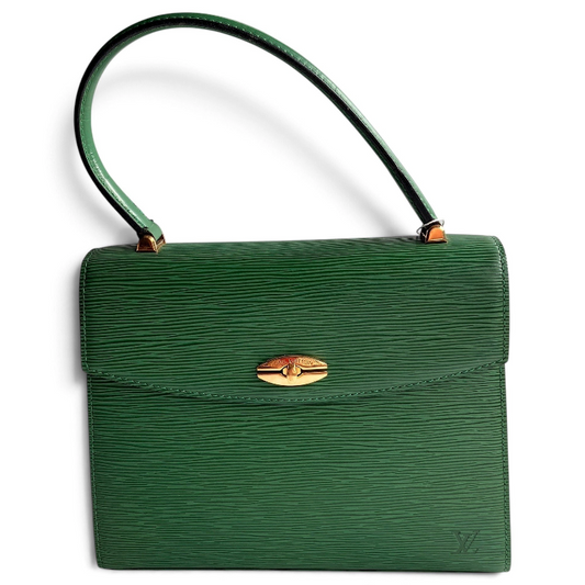 Buy Louis Vuitton Vintage Malesherbes Green Epi Top Handle Bag