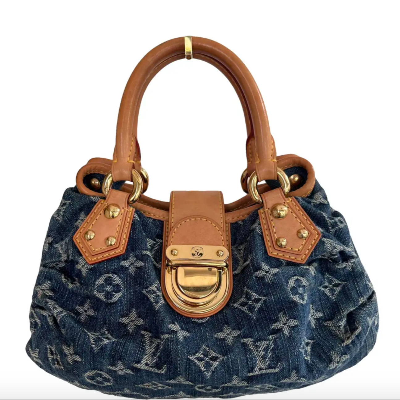 Louis Vuitton vintage pleaty denim handbag