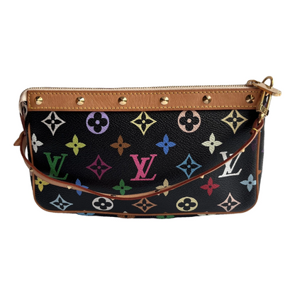 Louis Vuitton x Takashi Murakami Black Multicolor Pochette 2003