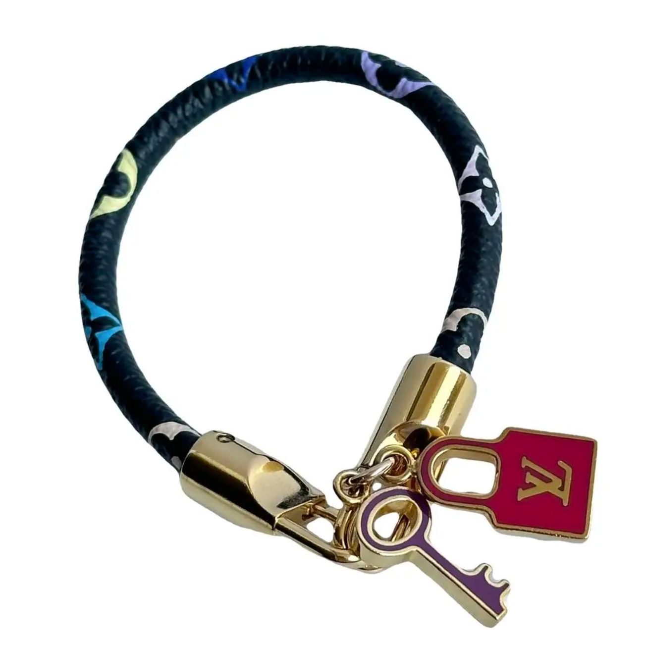 Louis Vuitton x Takashi Murakami Luck It Black Multicolor Bracelet
