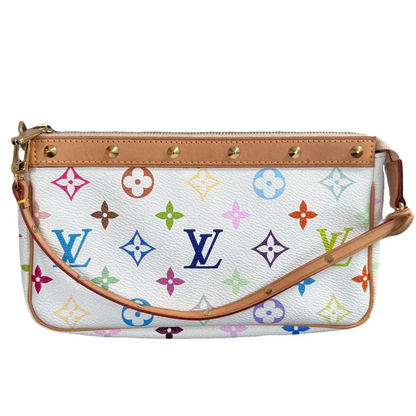 Louis Vuitton x Takashi Murakami White Multicolor Pochette