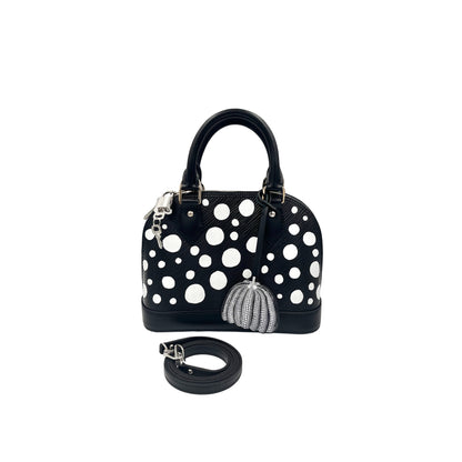 Buy pre-loved Louis Vuitton x Yayoi Kusama Alma BB Black Epi Crossbody Bag in Singapore