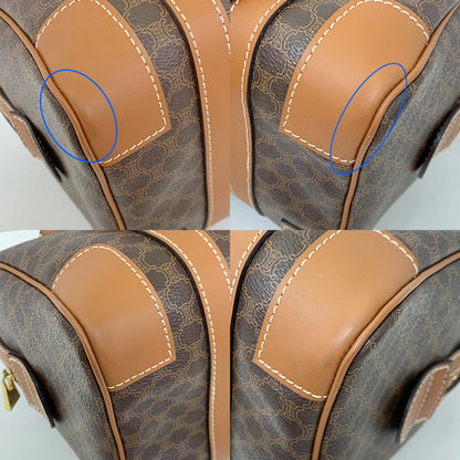 Celine Vintage Macadam Coated Canvas Boston Bag