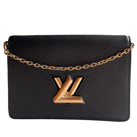 Louis Vuitton Black Epi Twist Wallet on Chain GHW RFID