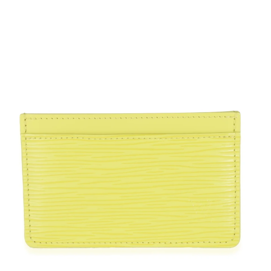 Louis Vuitton Bright Lemon Yellow Epi Leather Card Holder