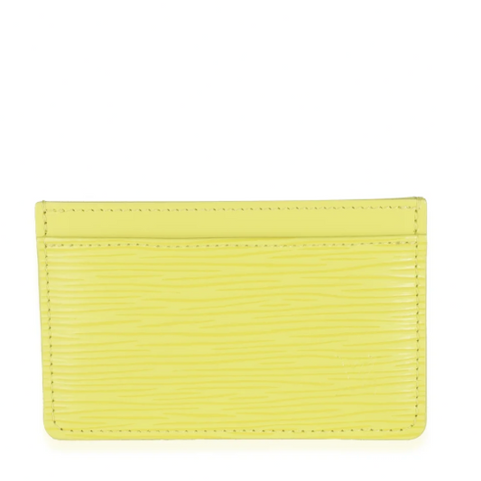 Louis Vuitton Bright Lemon Yellow Epi Leather Card Holder