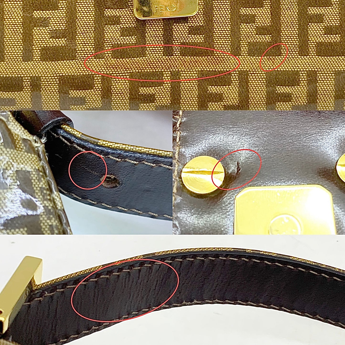 Fendi Zucca Baguette PVC Shoulder Bag