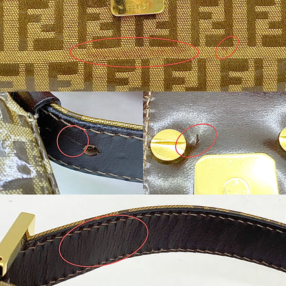 Fendi Zucca Baguette PVC Shoulder Bag