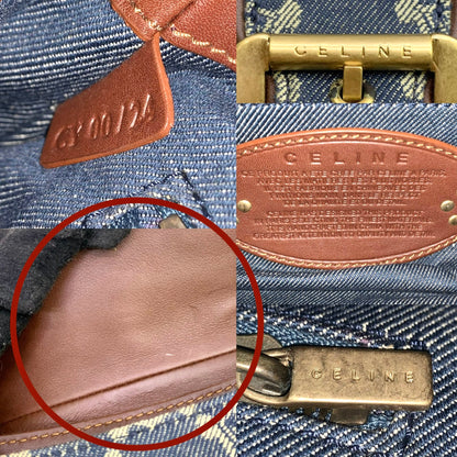 Céline Vintage Triomphe Denim One Shoulder Bag