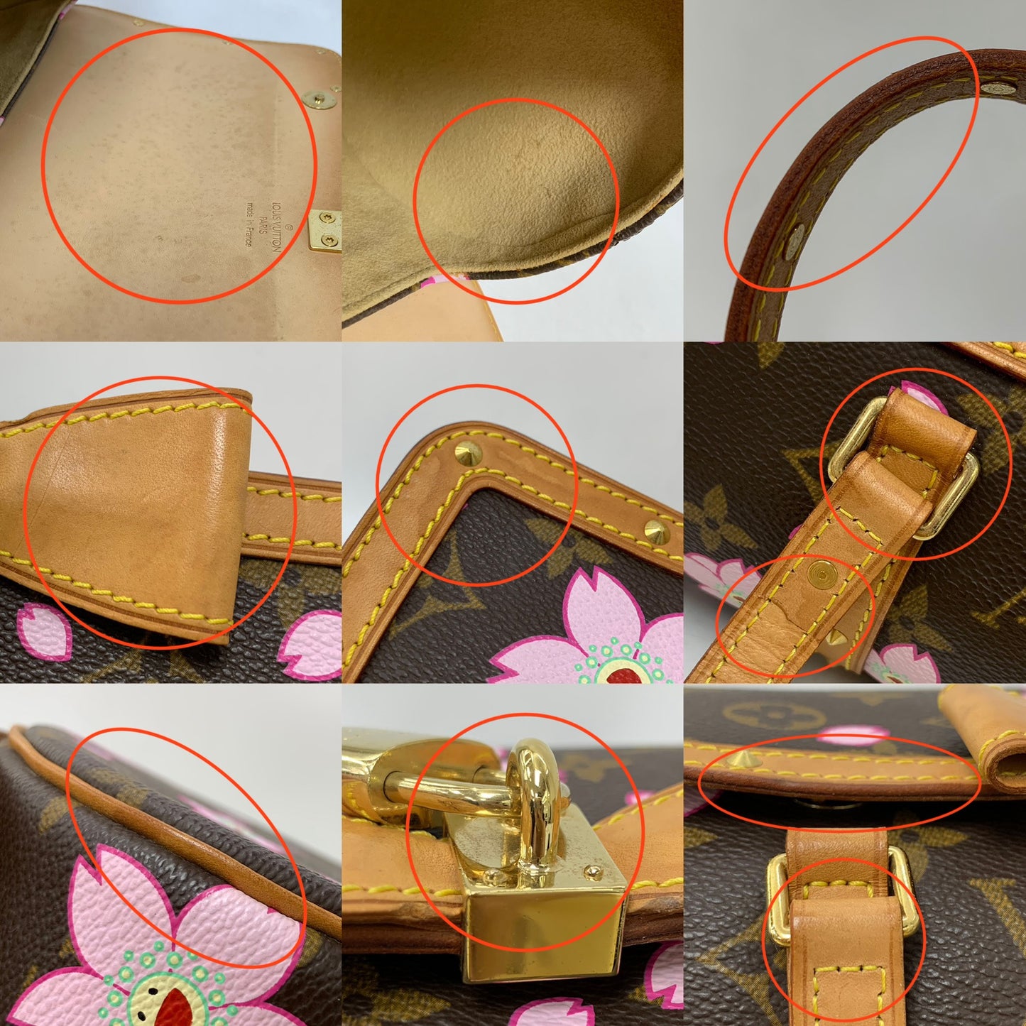 Louis Vuitton x Takashi Murakami Papillon Cherry Blossoms Top Handle Bag NO KEY