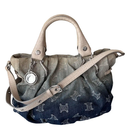 Vingate CELINE BLUE DENIM MACADAM GRADIENT 2WAY BAG