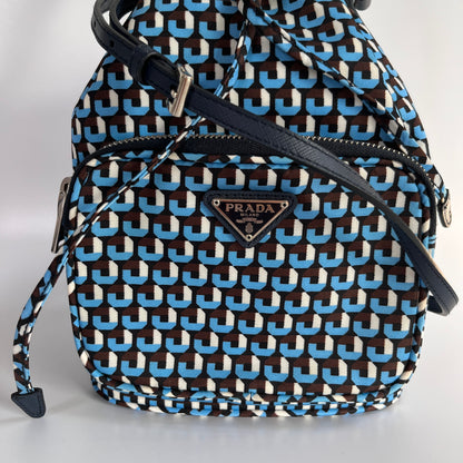 prada bucket nylon crossbody bag