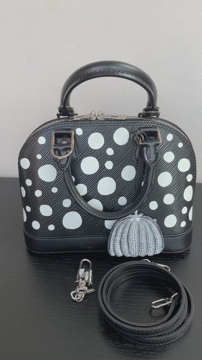 Louis Vuitton x Yayoi Kusama Alma BB Black Epi Crossbody Bag