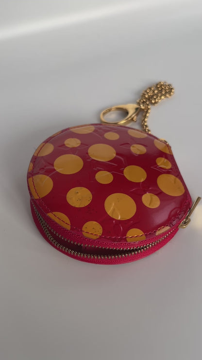 Louis Vuitton x Yayoi Kusama Porto Monnaie Chapeau Vernis Wallet Coin Purse