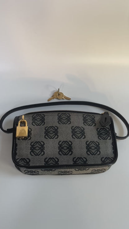Loewe Black Vintage Anagram Pochette